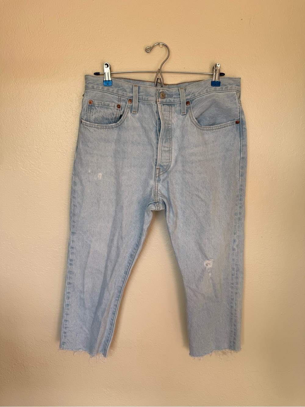 Levi's 501® S Skinny Jeans Ankle Short- Light Wash Blue Size 31